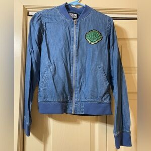 Disney Ariel The Little Mermaid Denim Jacket Size Medium